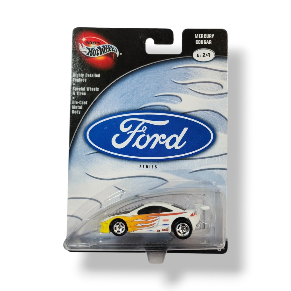 Hot Wheels 100% Ford Series 2/4 MERCURY COUGAR White w/Real Riders